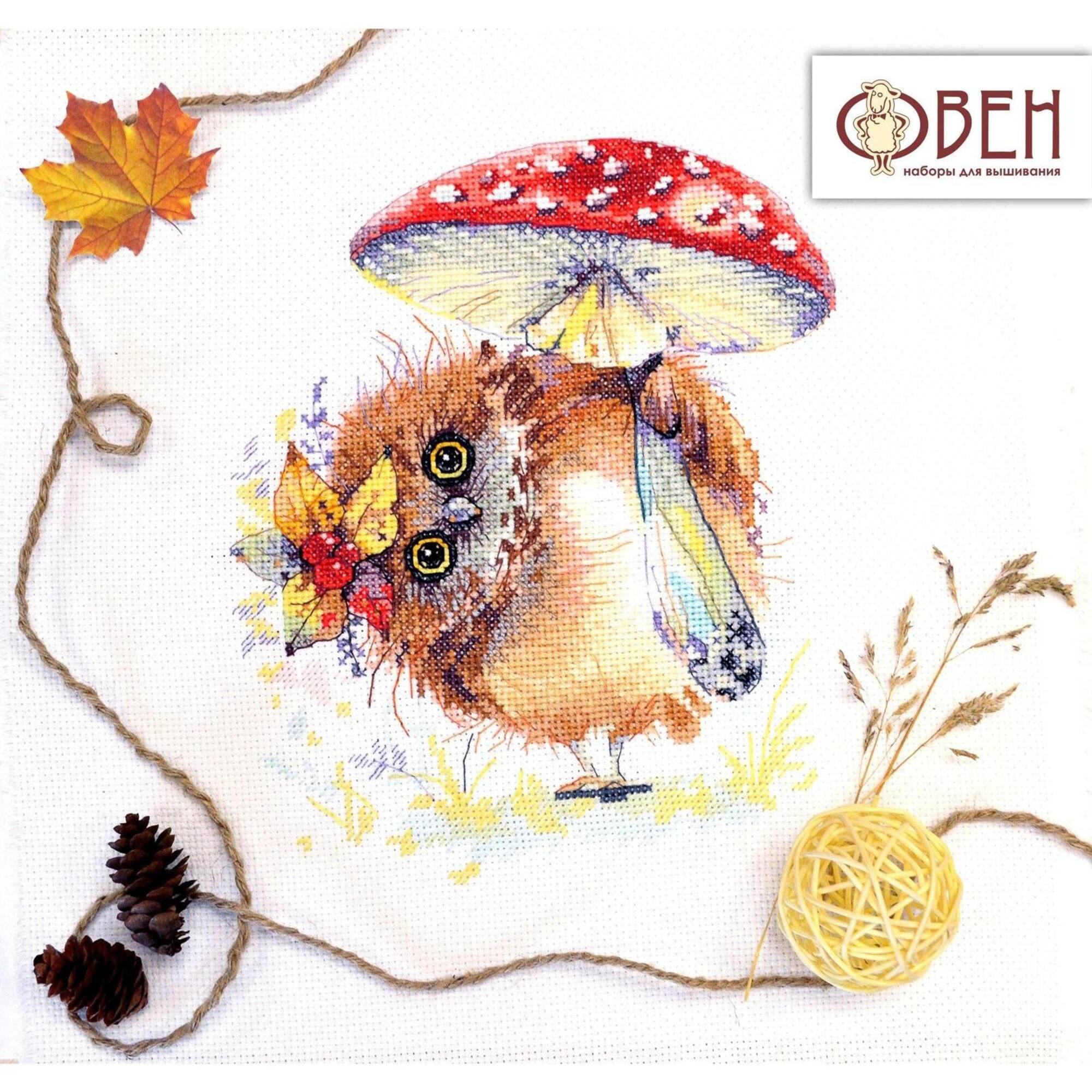 Oven Umbrella For Owl Cross Stitch Kit